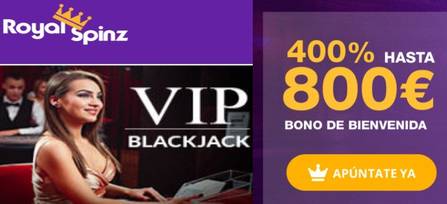 400% supplémentaires par bonus de bienvenue Casino RoyalSpinz