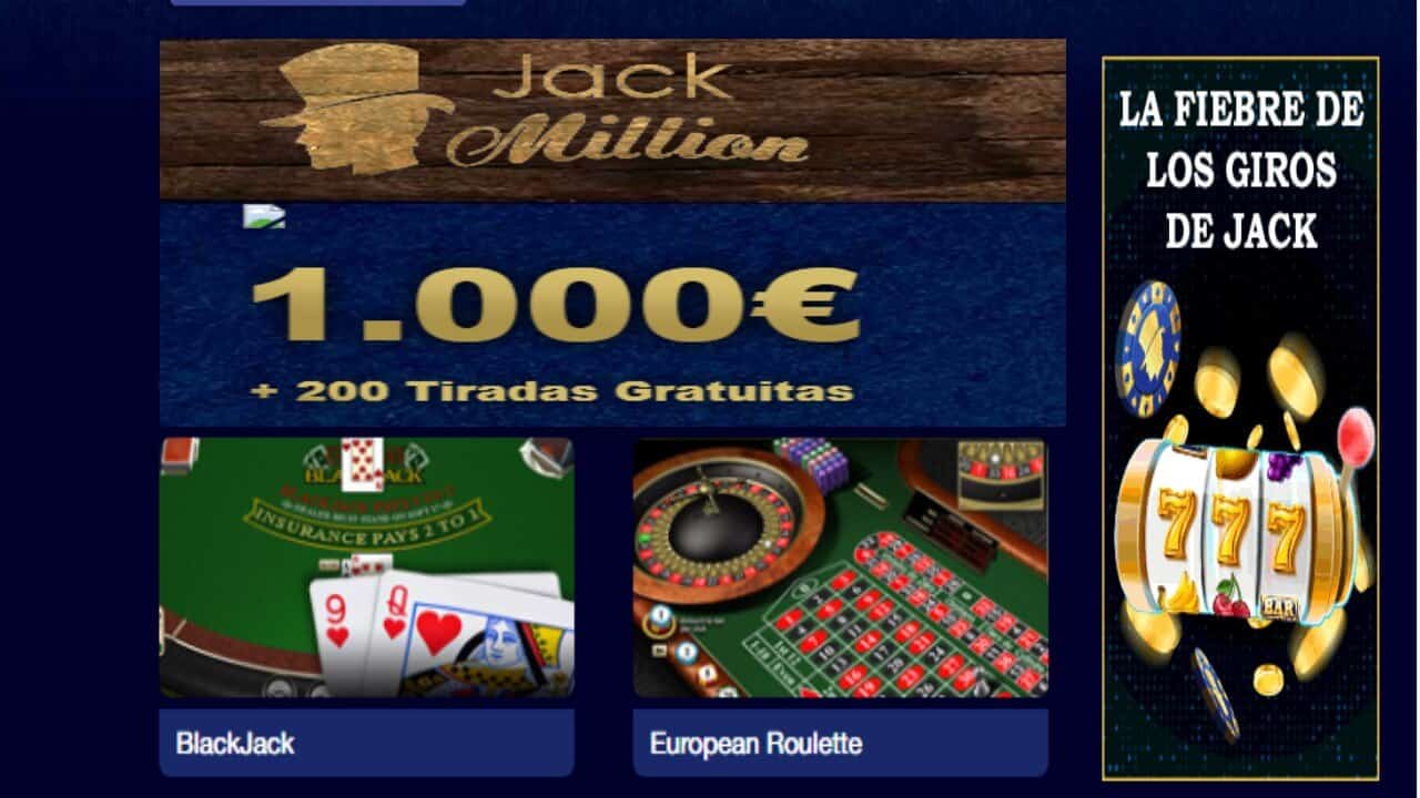 Jack Million Casino tours gratuits Lundi